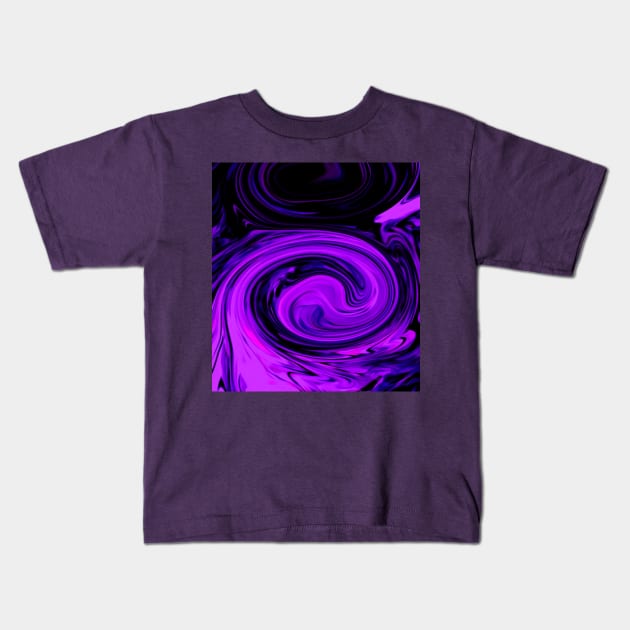 Purple Swirls Kids T-Shirt by Basicallyimbored